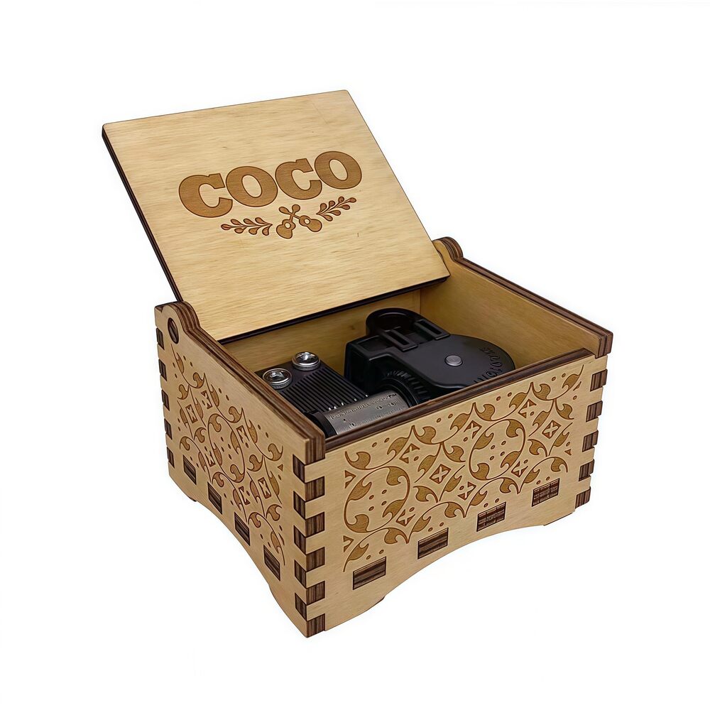6013 Remember Me Music Box, 18 Note Wood Vintage Engraved Musical Boxes